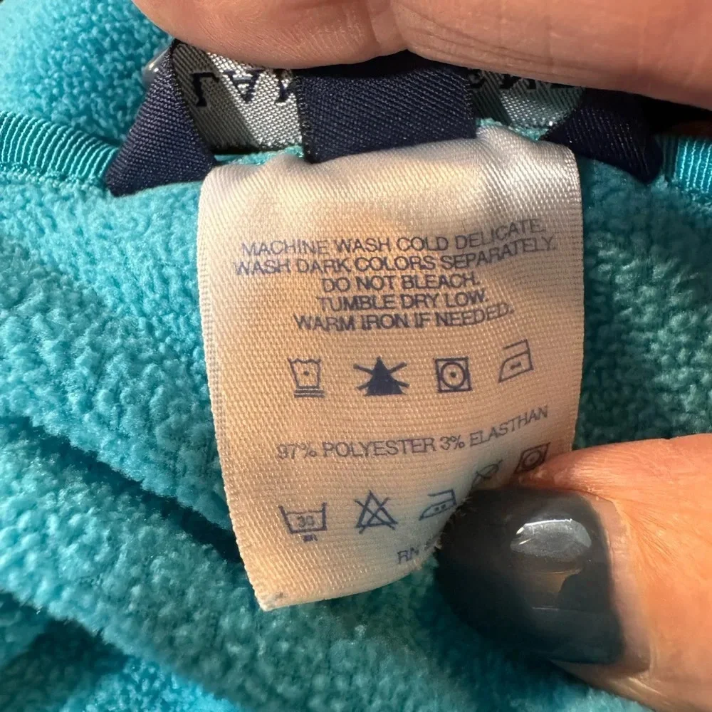 Lands' End Women’s Turquoise Fleece Top